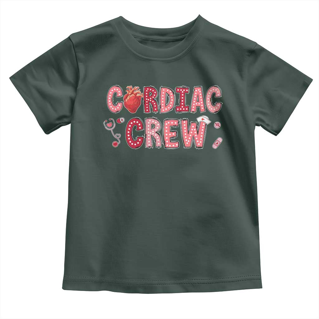 Valentine Cardiac Nurse Toddler T Shirt Heart Anatomy TS10 Dark Forest Green Print Your Wear