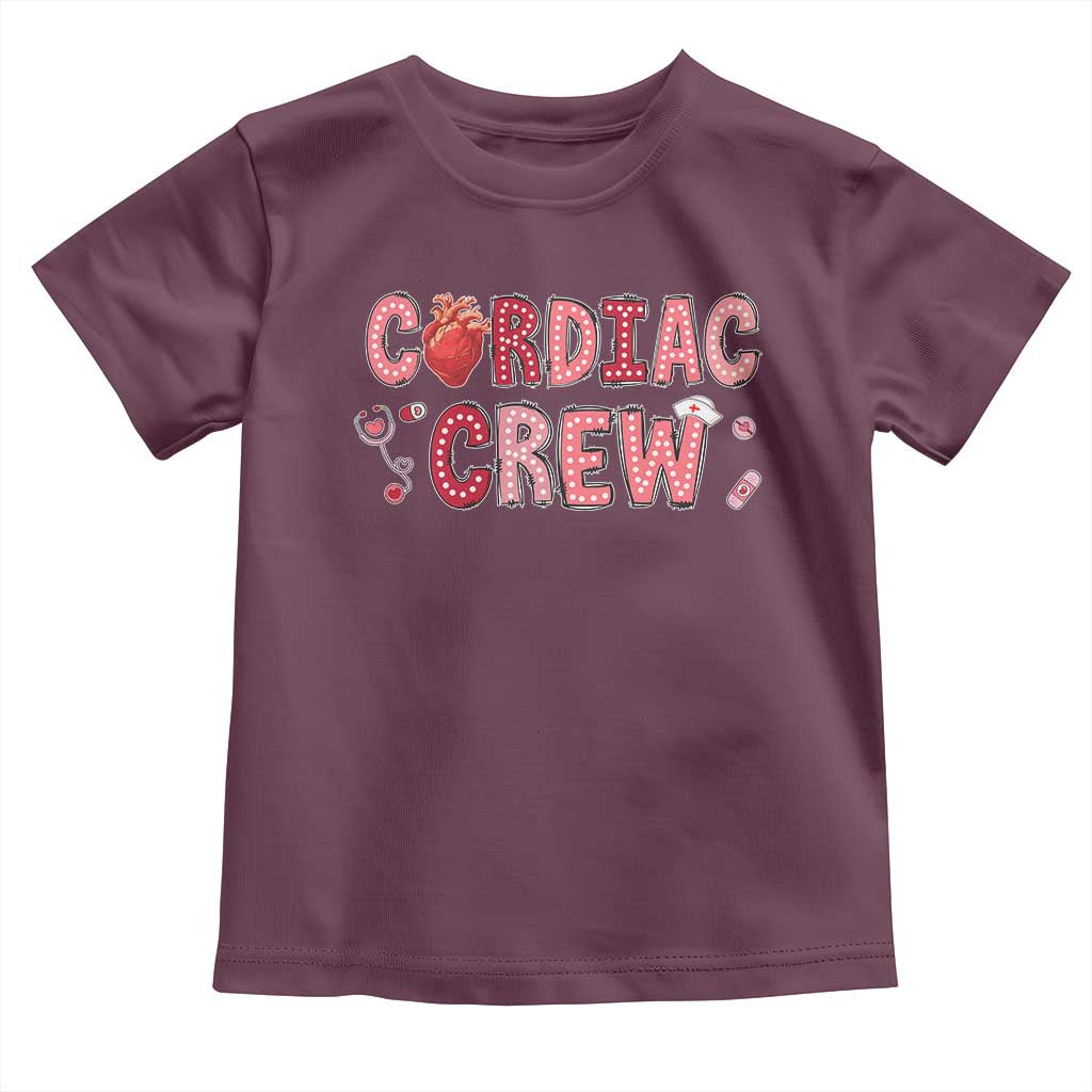 Valentine Cardiac Nurse Toddler T Shirt Heart Anatomy TS10 Maroon Print Your Wear