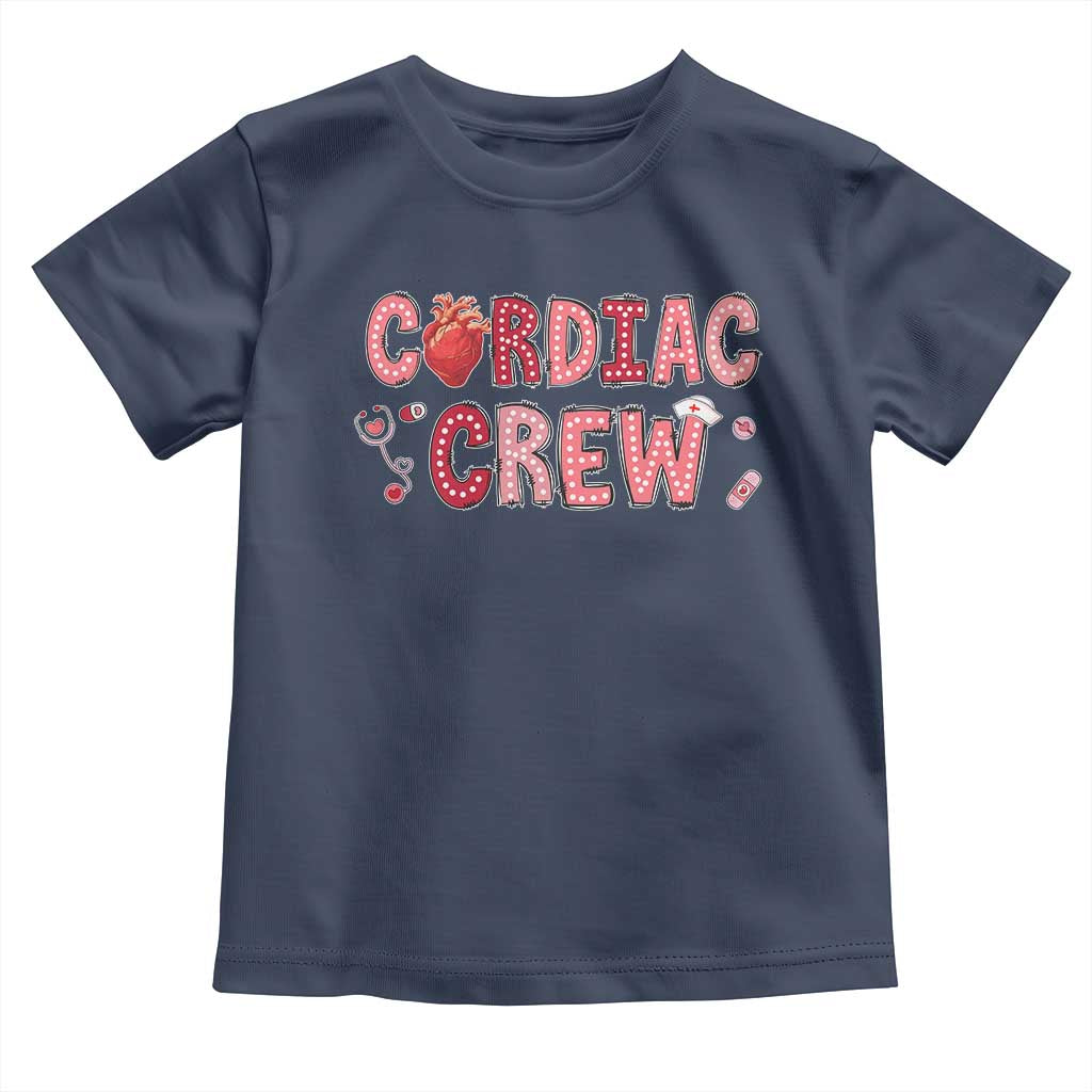 Valentine Cardiac Nurse Toddler T Shirt Heart Anatomy TS10 Navy Print Your Wear