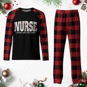 Nurse Labor and Delivery Plaid Pajama Set L&D Maternity Nursing Baby Delivery Valentines Day Heart TS10 Buffalo Plaid Print Your Wear