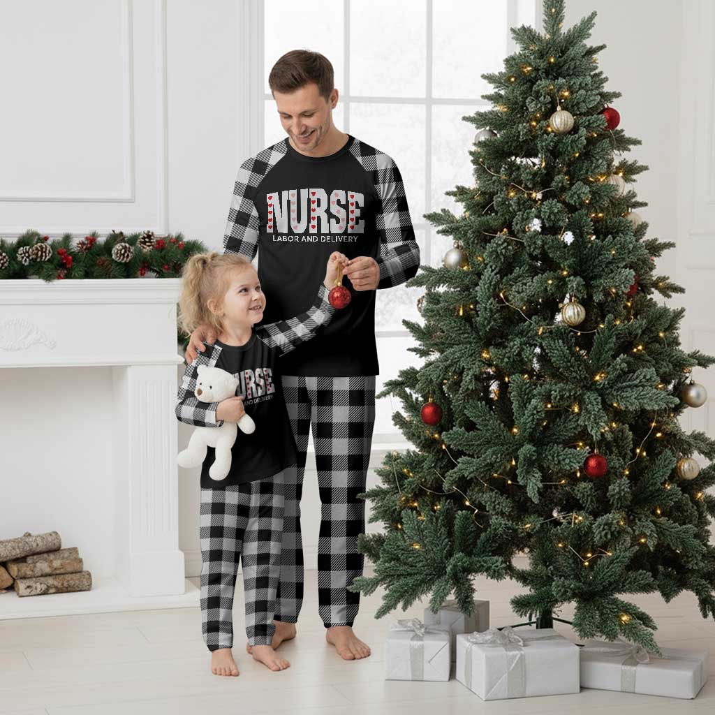 Nurse Labor and Delivery Plaid Pajama Set L&D Maternity Nursing Baby Delivery Valentines Day Heart TS10 White Plaid Print Your Wear