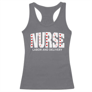 Nurse Labor and Delivery Racerback Tank Top L&D Maternity Nursing Baby Delivery Valentines Day Heart TS10 Charcoal Print Your Wear
