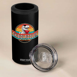 Vintage Valentines Dinosaur 4 in 1 Can Cooler Tumbler Funny Dino Meme Skibidi Rizzler TS10 Print Your Wear