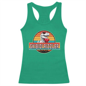 Vintage Valentines Dinosaur Racerback Tank Top Funny Dino Meme Skibidi Rizzler TS10 Irish Green Print Your Wear