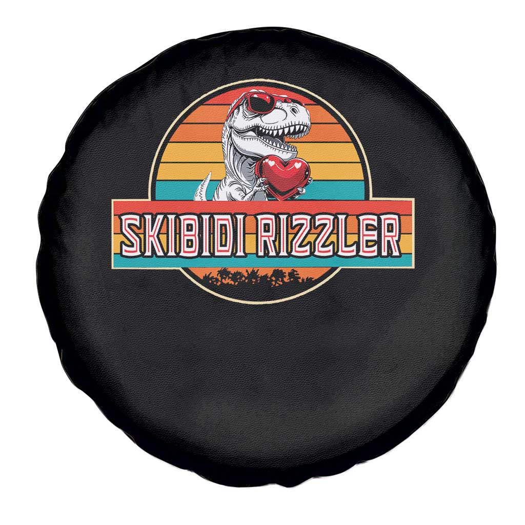 Vintage Valentines Dinosaur Spare Tire Cover Funny Dino Meme Skibidi Rizzler TS10 Print Your Wear
