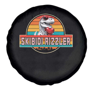 Vintage Valentines Dinosaur Spare Tire Cover Funny Dino Meme Skibidi Rizzler TS10 Print Your Wear