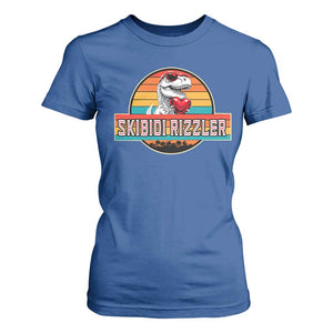 Vintage Valentines Dinosaur T Shirt For Women Funny Dino Meme Skibidi Rizzler TS10 Royal Blue Print Your Wear