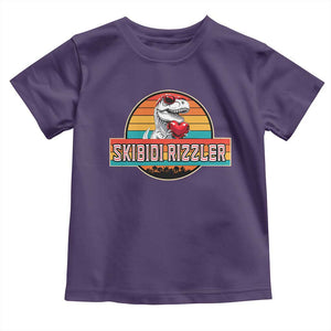 Vintage Valentines Dinosaur Toddler T Shirt Funny Dino Meme Skibidi Rizzler TS10 Purple Print Your Wear