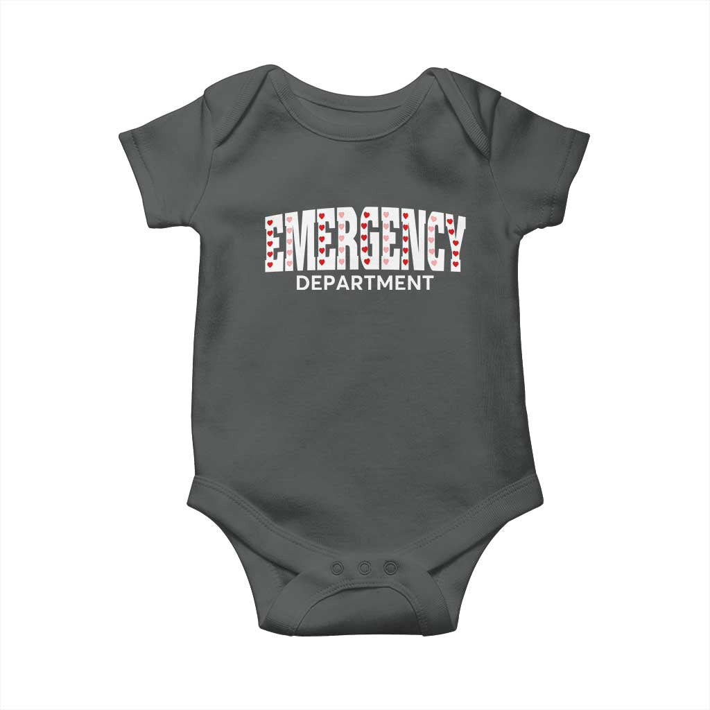 Emergency Department Baby Onesie Cute ER Nurse Gift TS10 Dark Heather Print Your Wear