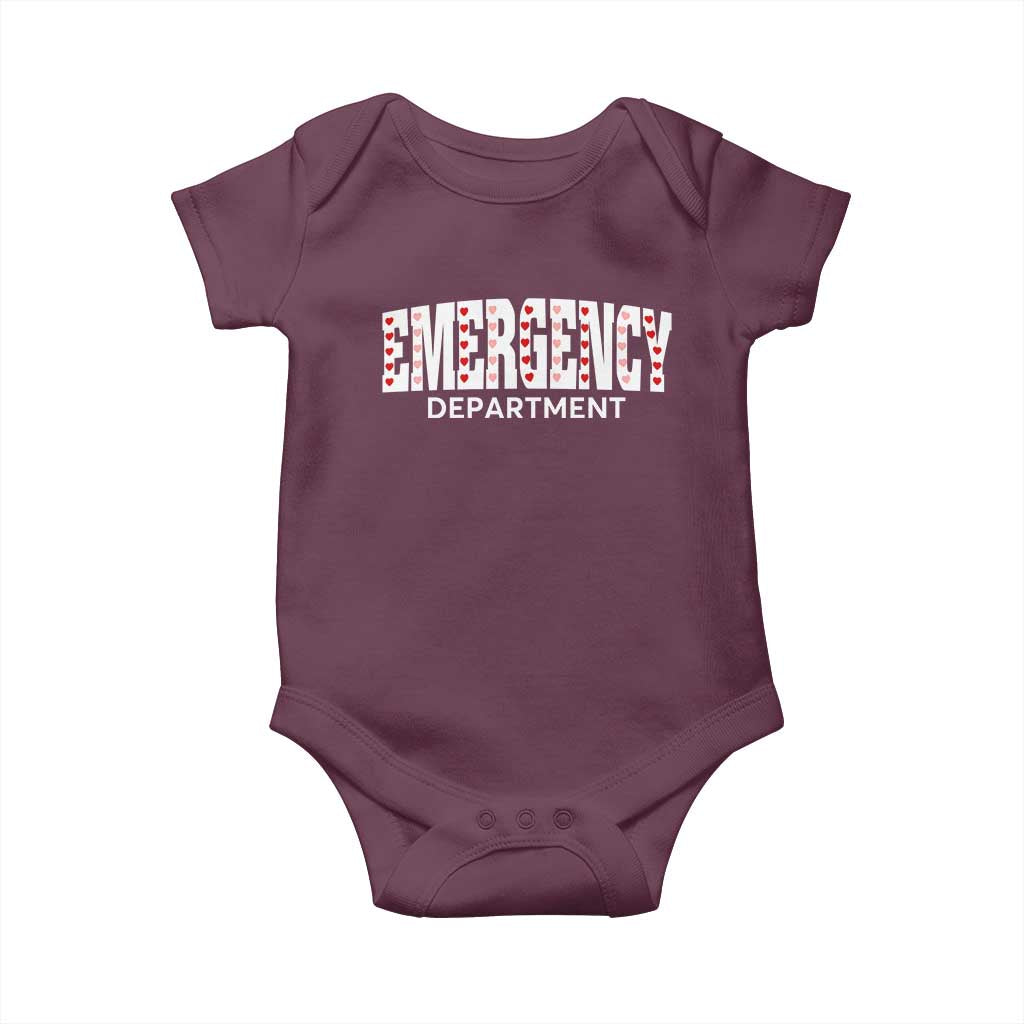 Emergency Department Baby Onesie Cute ER Nurse Gift TS10 Maroon Print Your Wear