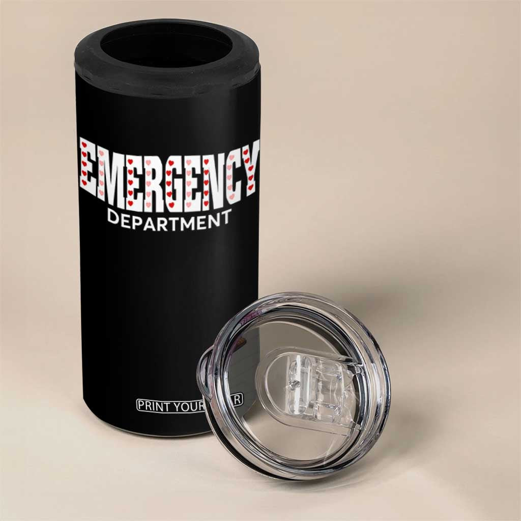 Emergency Department 4 in 1 Can Cooler Tumbler Cute ER Nurse Gift TS10 Print Your Wear