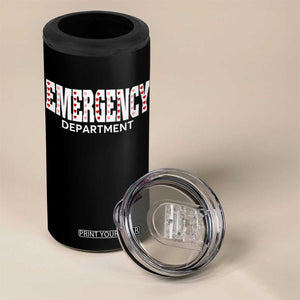 Emergency Department 4 in 1 Can Cooler Tumbler Cute ER Nurse Gift TS10 Print Your Wear