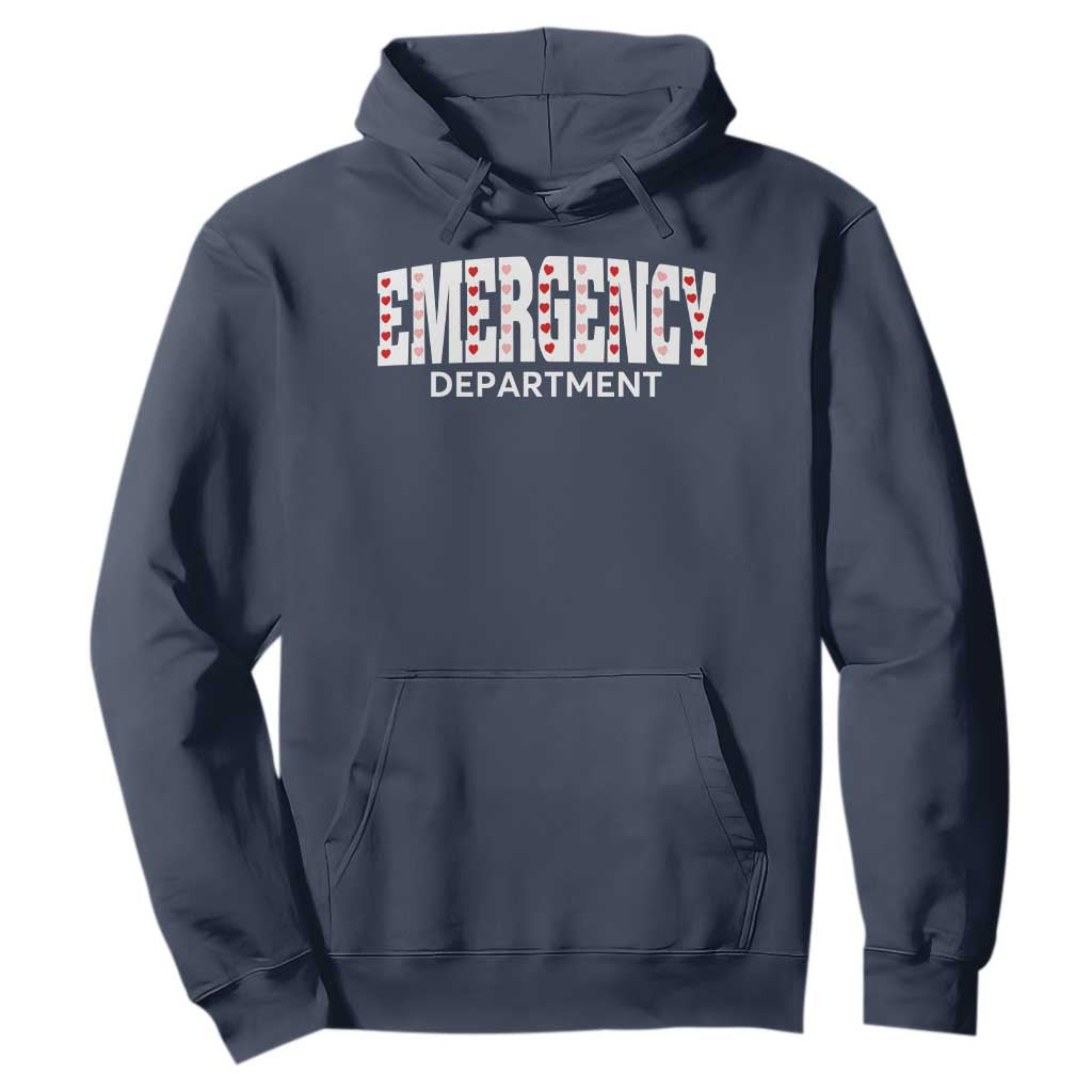 Emergency Department Hoodie Cute ER Nurse Gift TS10 Navy Print Your Wear