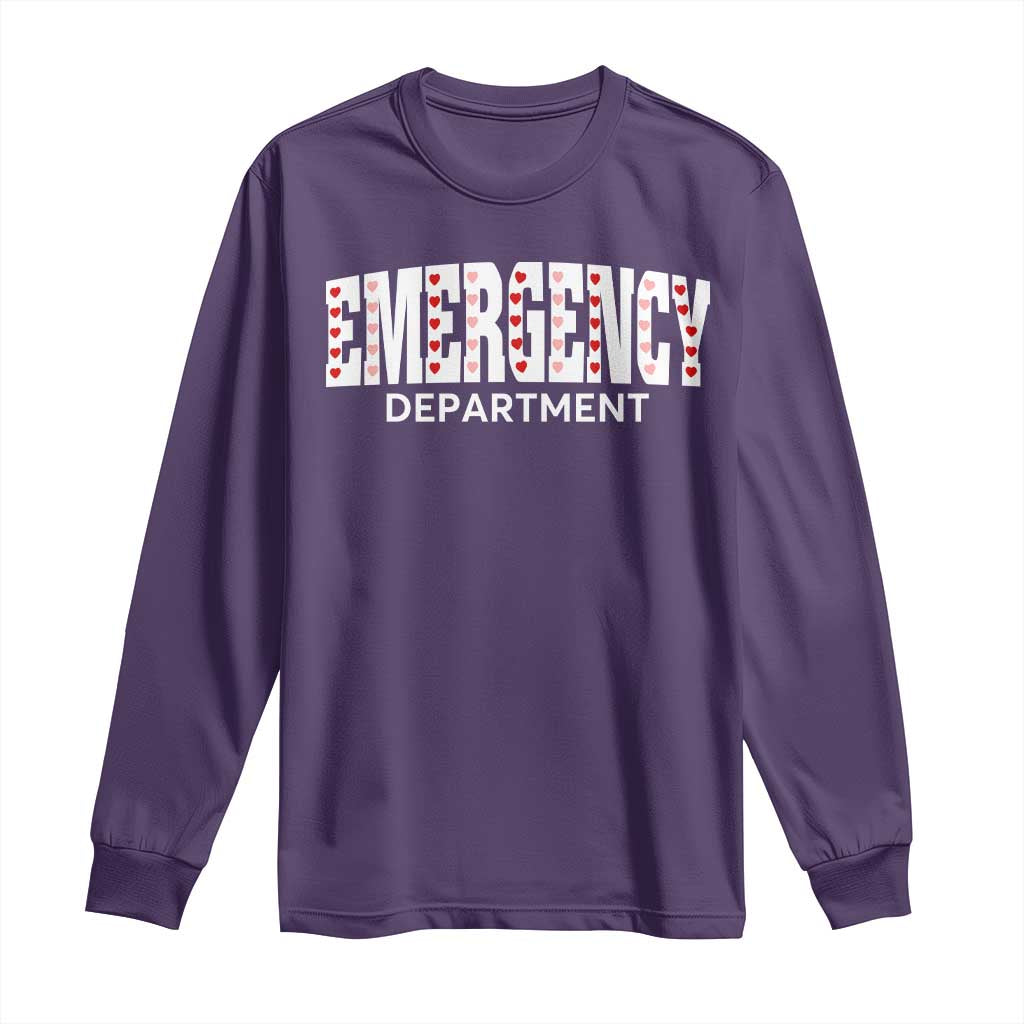 Emergency Department Long Sleeve Shirt Cute ER Nurse Gift TS10 Purple Print Your Wear