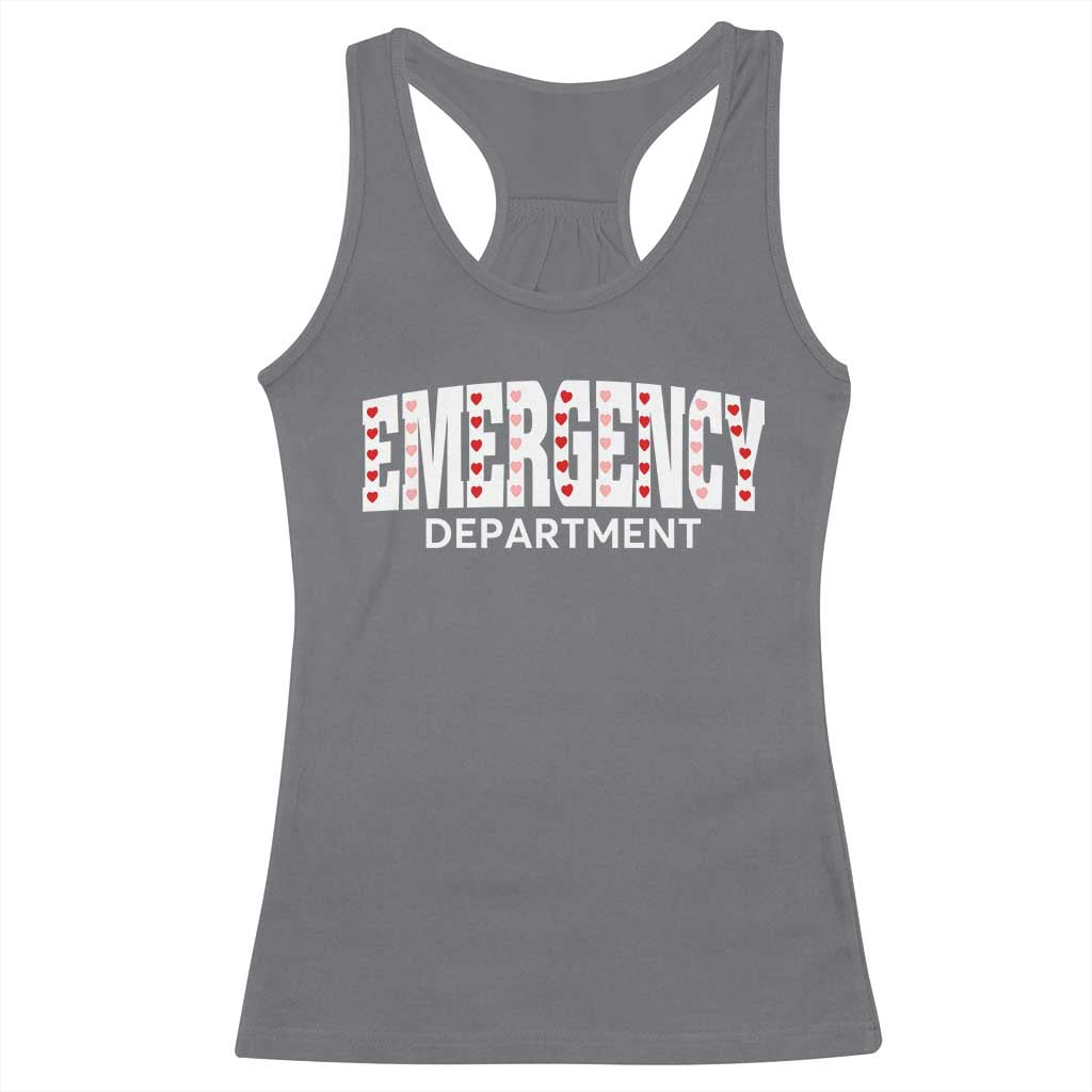 Emergency Department Racerback Tank Top Cute ER Nurse Gift TS10 Charcoal Print Your Wear