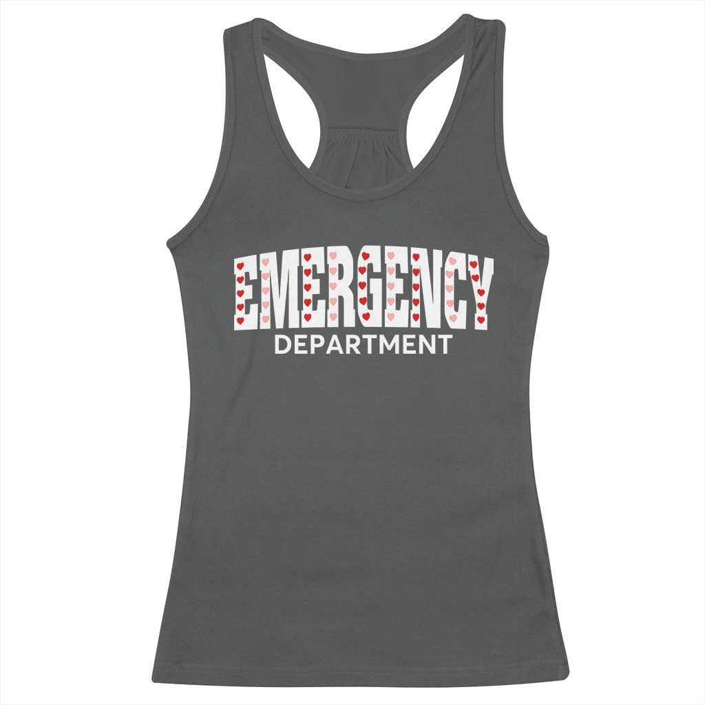 Emergency Department Racerback Tank Top Cute ER Nurse Gift TS10 Dark Heather Print Your Wear