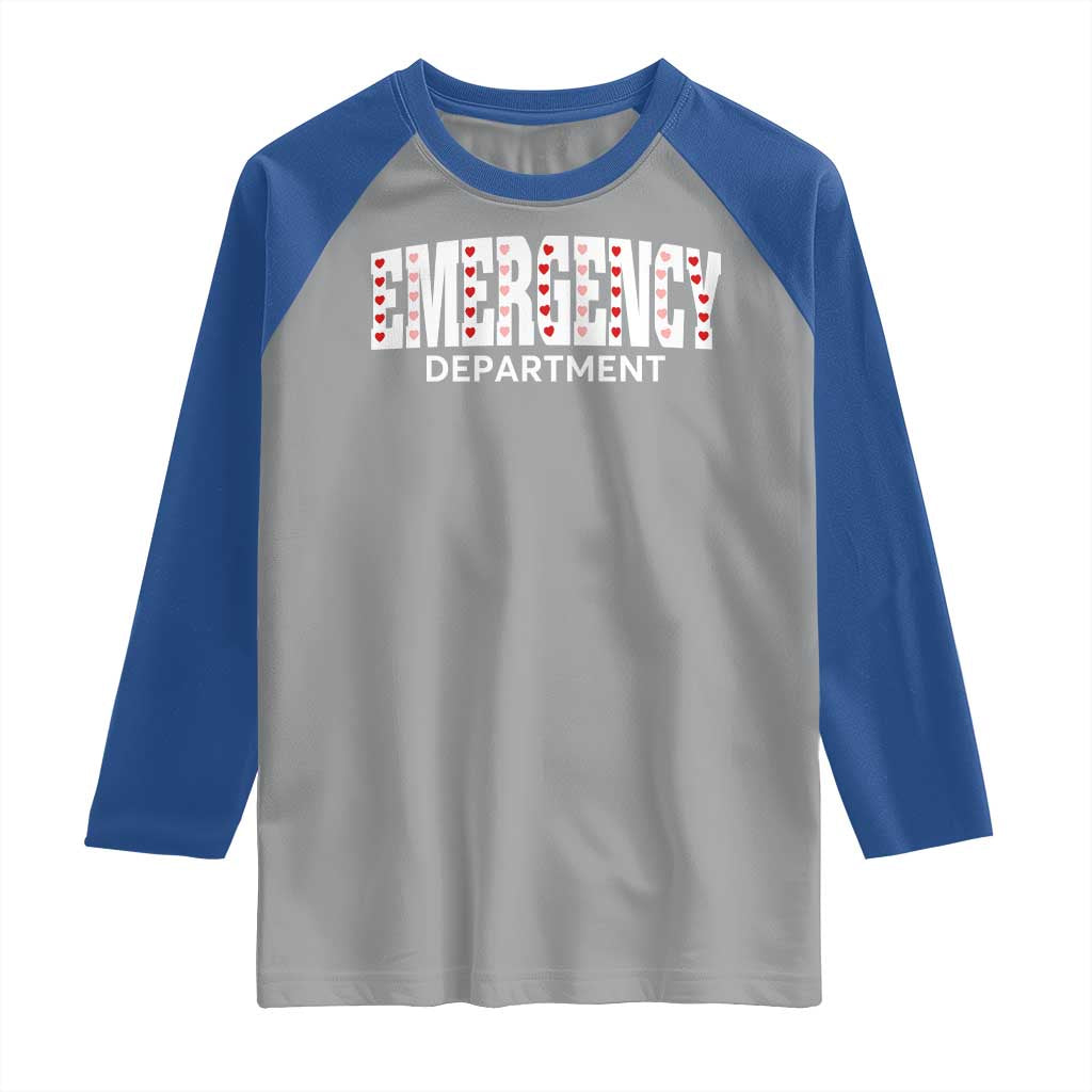 Emergency Department Raglan Shirt Cute ER Nurse Gift TS10 Sport Gray Royal Print Your Wear