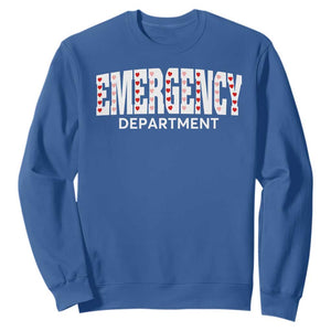 Emergency Department Sweatshirt Cute ER Nurse Gift TS10 Royal Blue Print Your Wear