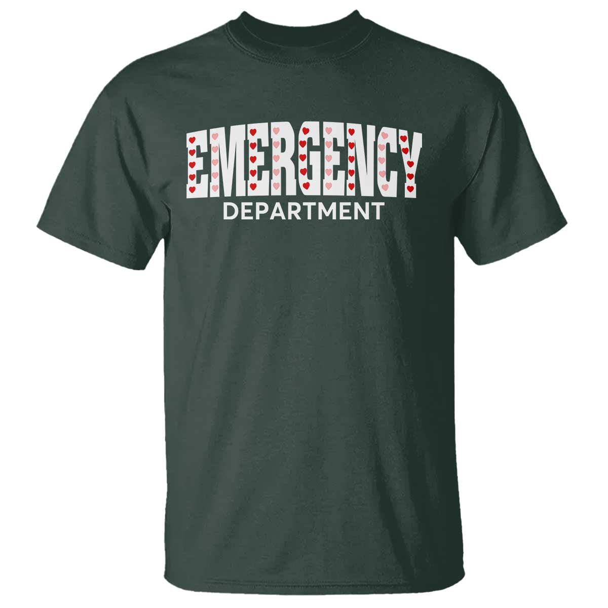 Emergency Department T Shirt Cute ER Nurse Gift TS10 Dark Forest Green Print Your Wear