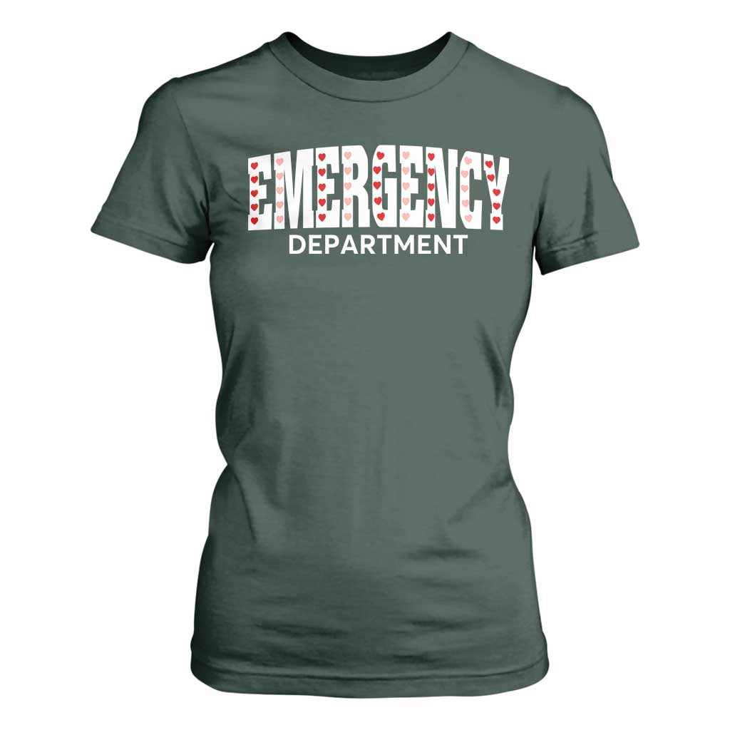 Emergency Department T Shirt For Women Cute ER Nurse Gift TS10 Dark Forest Green Print Your Wear
