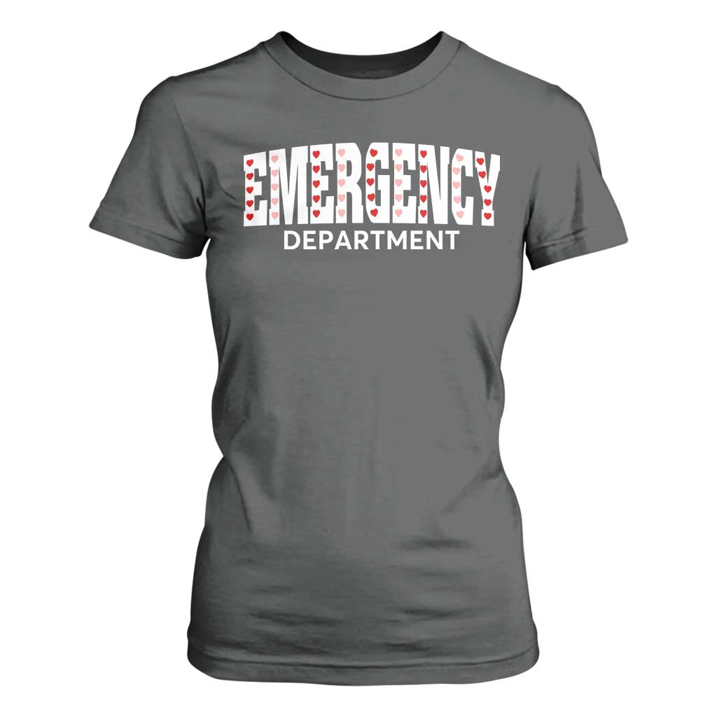 Emergency Department T Shirt For Women Cute ER Nurse Gift TS10 Dark Heather Print Your Wear