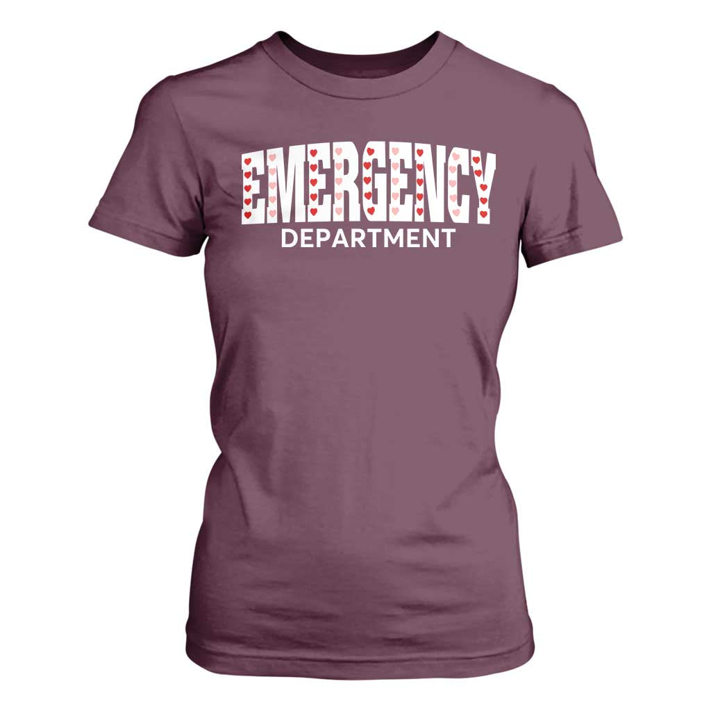 Emergency Department T Shirt For Women Cute ER Nurse Gift TS10 Maroon Print Your Wear