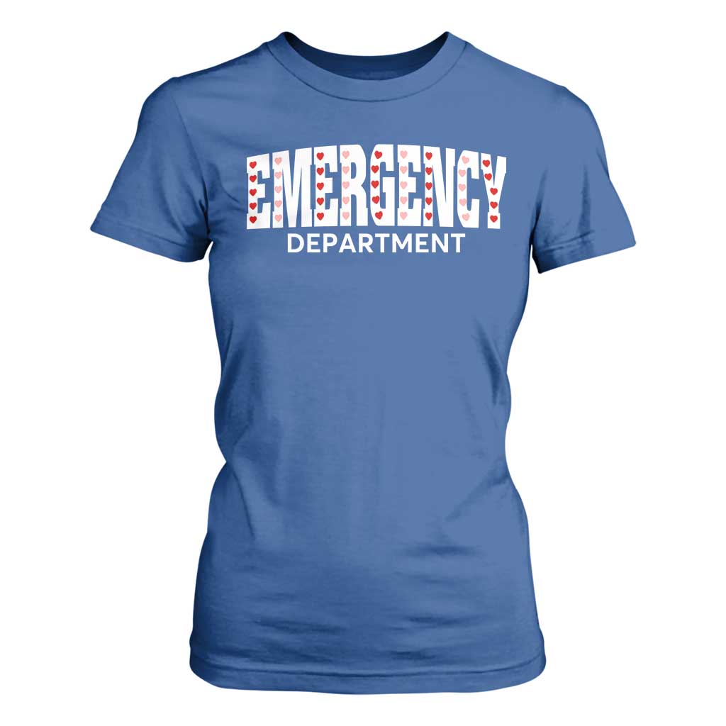 Emergency Department T Shirt For Women Cute ER Nurse Gift TS10 Royal Blue Print Your Wear
