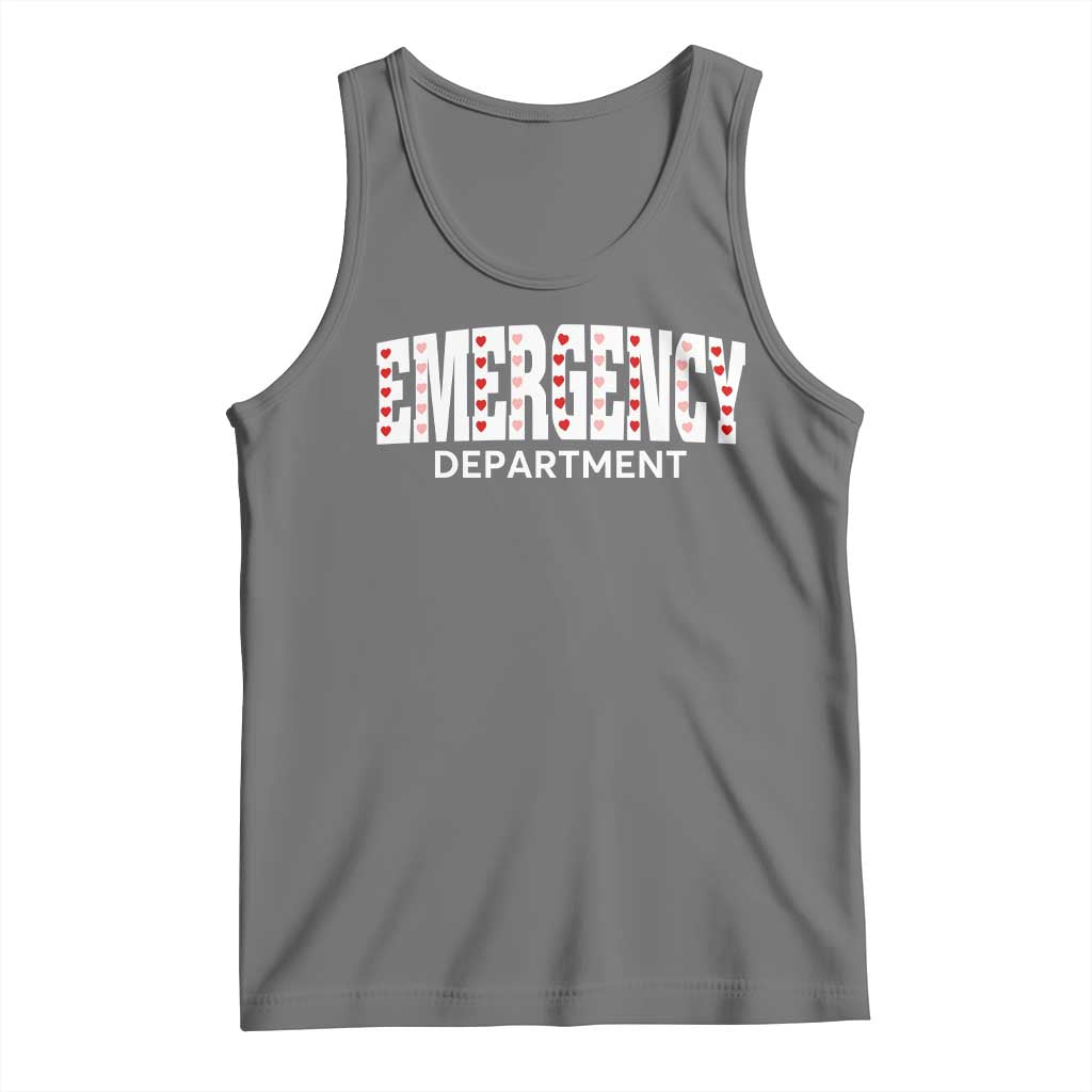 Emergency Department Tank Top Cute ER Nurse Gift TS10 Black Heather Print Your Wear
