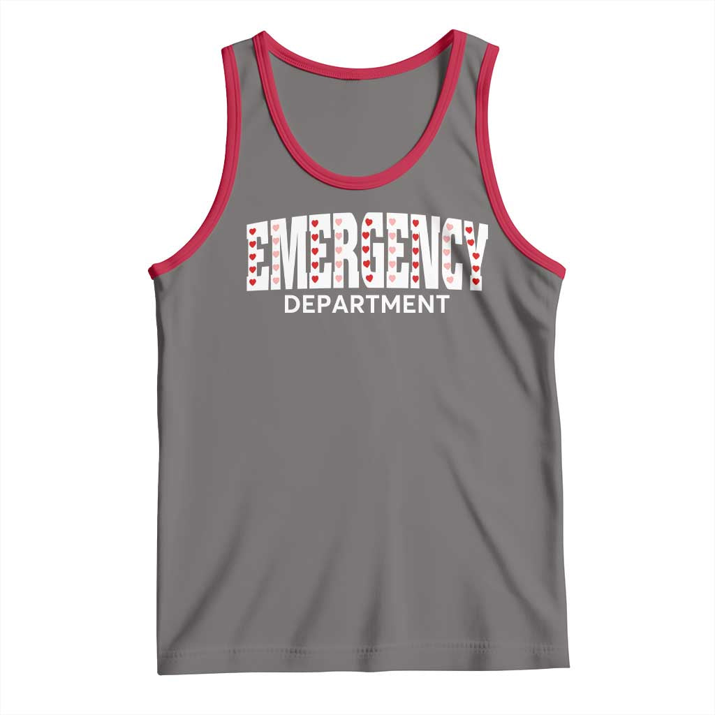 Emergency Department Tank Top Cute ER Nurse Gift TS10 Deep Heather Red Print Your Wear