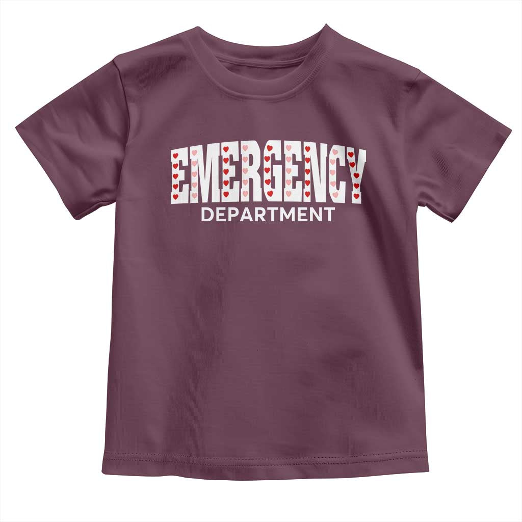 Emergency Department Toddler T Shirt Cute ER Nurse Gift TS10 Maroon Print Your Wear