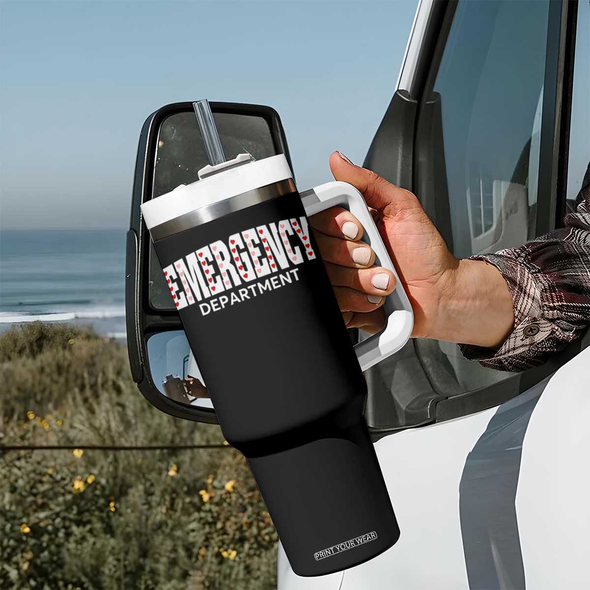 Emergency Department Tumbler With Handle Cute ER Nurse Gift TS10 Print Your Wear