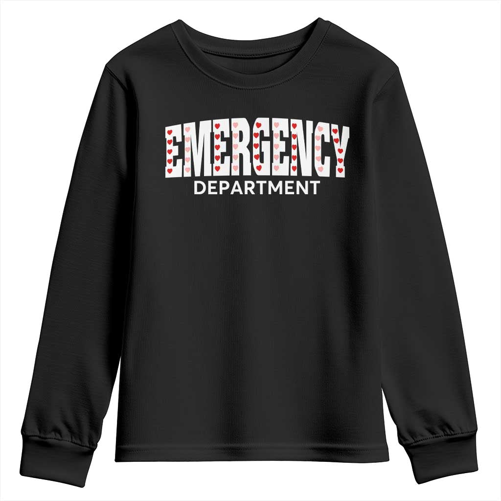 Emergency Department Youth Sweatshirt Cute ER Nurse Gift TS10 Black Print Your Wear