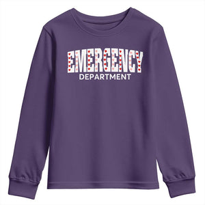 Emergency Department Youth Sweatshirt Cute ER Nurse Gift TS10 Purple Print Your Wear