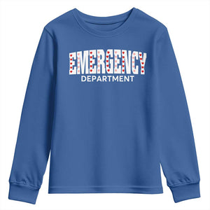 Emergency Department Youth Sweatshirt Cute ER Nurse Gift TS10 Royal Blue Print Your Wear