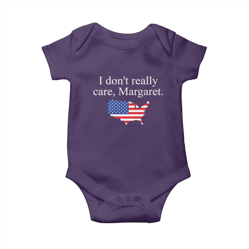 I Don't Really Care Margaret Vice President Jd Vance Baby Onesie USA Flag TS10 Purple Print Your Wear