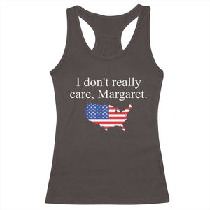 I Don't Really Care Margaret Vice President Jd Vance Racerback Tank Top USA Flag TS10 Dark Chocolate Print Your Wear