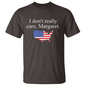 I Don't Really Care Margaret Vice President Jd Vance T Shirt USA Flag TS10 Dark Chocolate Print Your Wear