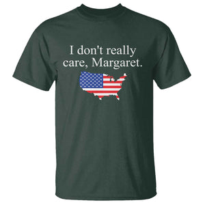 I Don't Really Care Margaret Vice President Jd Vance T Shirt USA Flag TS10 Dark Forest Green Print Your Wear