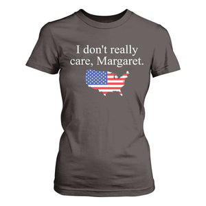 I Don't Really Care Margaret Vice President Jd Vance T Shirt For Women USA Flag TS10 Dark Chocolate Print Your Wear