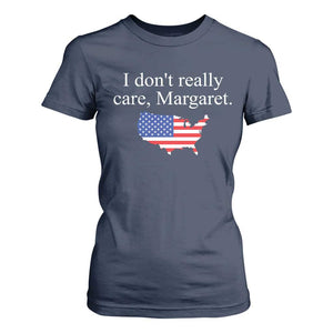 I Don't Really Care Margaret Vice President Jd Vance T Shirt For Women USA Flag TS10 Navy Print Your Wear