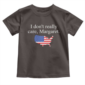 I Don't Really Care Margaret Vice President Jd Vance Toddler T Shirt USA Flag TS10 Dark Chocolate Print Your Wear