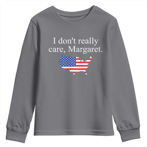 I Don't Really Care Margaret Vice President Jd Vance Youth Sweatshirt USA Flag TS10 Charcoal Print Your Wear