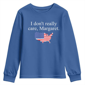 I Don't Really Care Margaret Vice President Jd Vance Youth Sweatshirt USA Flag TS10 Royal Blue Print Your Wear