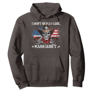Vice President Jd Vance Hoodie Cowboy Skull American Flag I Don't Really Care Margaret TS10 Dark Chocolate Print Your Wear