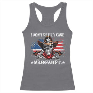 Vice President Jd Vance Racerback Tank Top Cowboy Skull American Flag I Don't Really Care Margaret TS10 Charcoal Print Your Wear