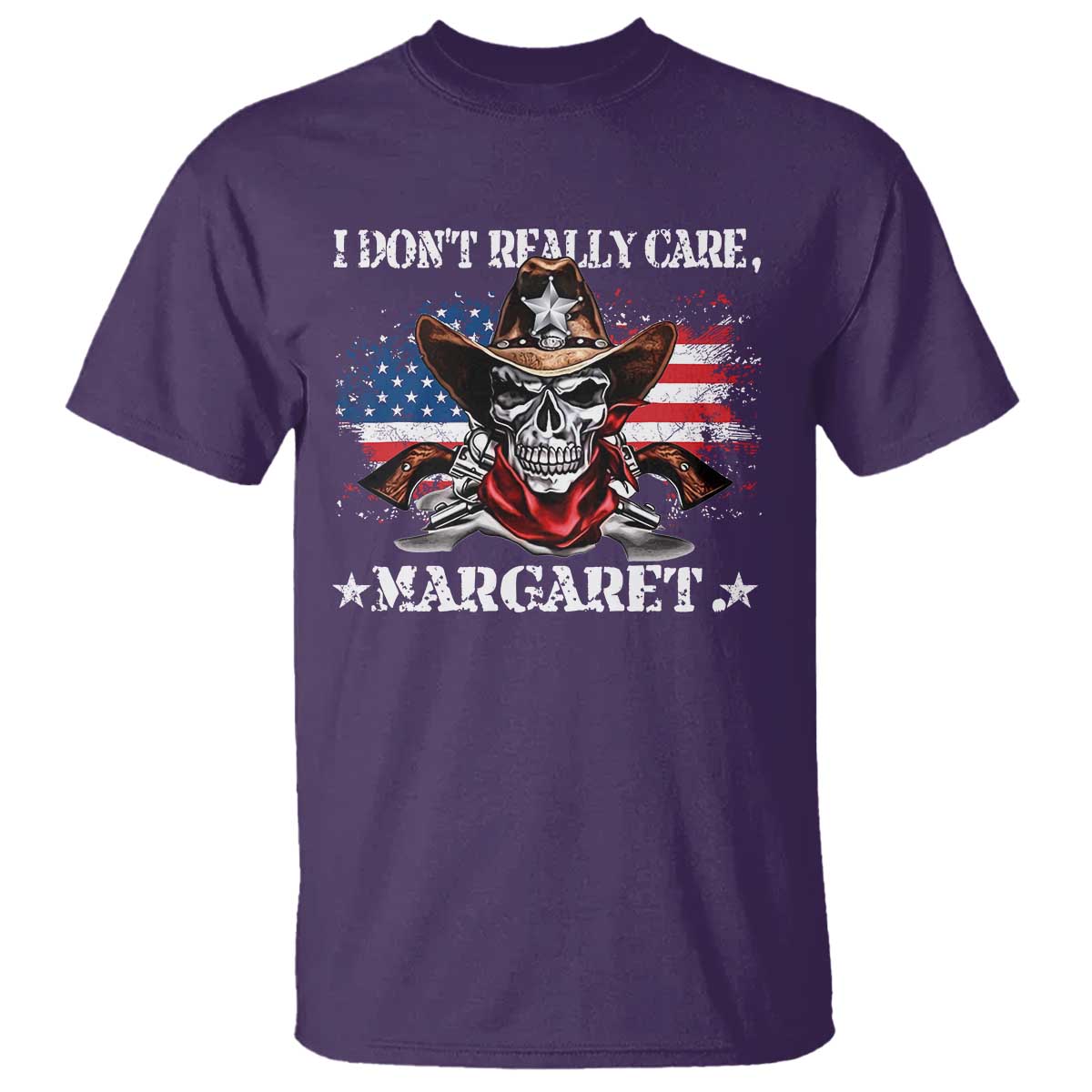 Vice President Jd Vance T Shirt Cowboy Skull American Flag I Don't Really Care Margaret TS10 Purple Print Your Wear