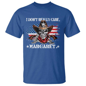 Vice President Jd Vance T Shirt Cowboy Skull American Flag I Don't Really Care Margaret TS10 Royal Blue Print Your Wear