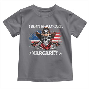 Vice President Jd Vance Toddler T Shirt Cowboy Skull American Flag I Don't Really Care Margaret TS10 Charcoal Print Your Wear