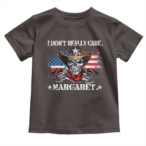 Vice President Jd Vance Toddler T Shirt Cowboy Skull American Flag I Don't Really Care Margaret TS10 Dark Chocolate Print Your Wear