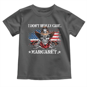 Vice President Jd Vance Toddler T Shirt Cowboy Skull American Flag I Don't Really Care Margaret TS10 Dark Heather Print Your Wear